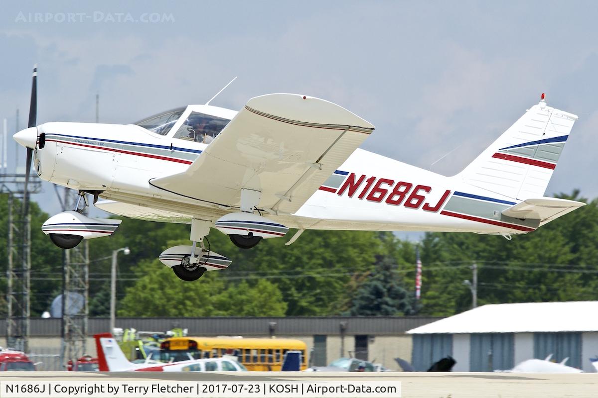 N1686J, 1967 Piper PA-28-140 Cherokee C/N 28-24088, At  2017 EAA AirVenture at Oshkosh