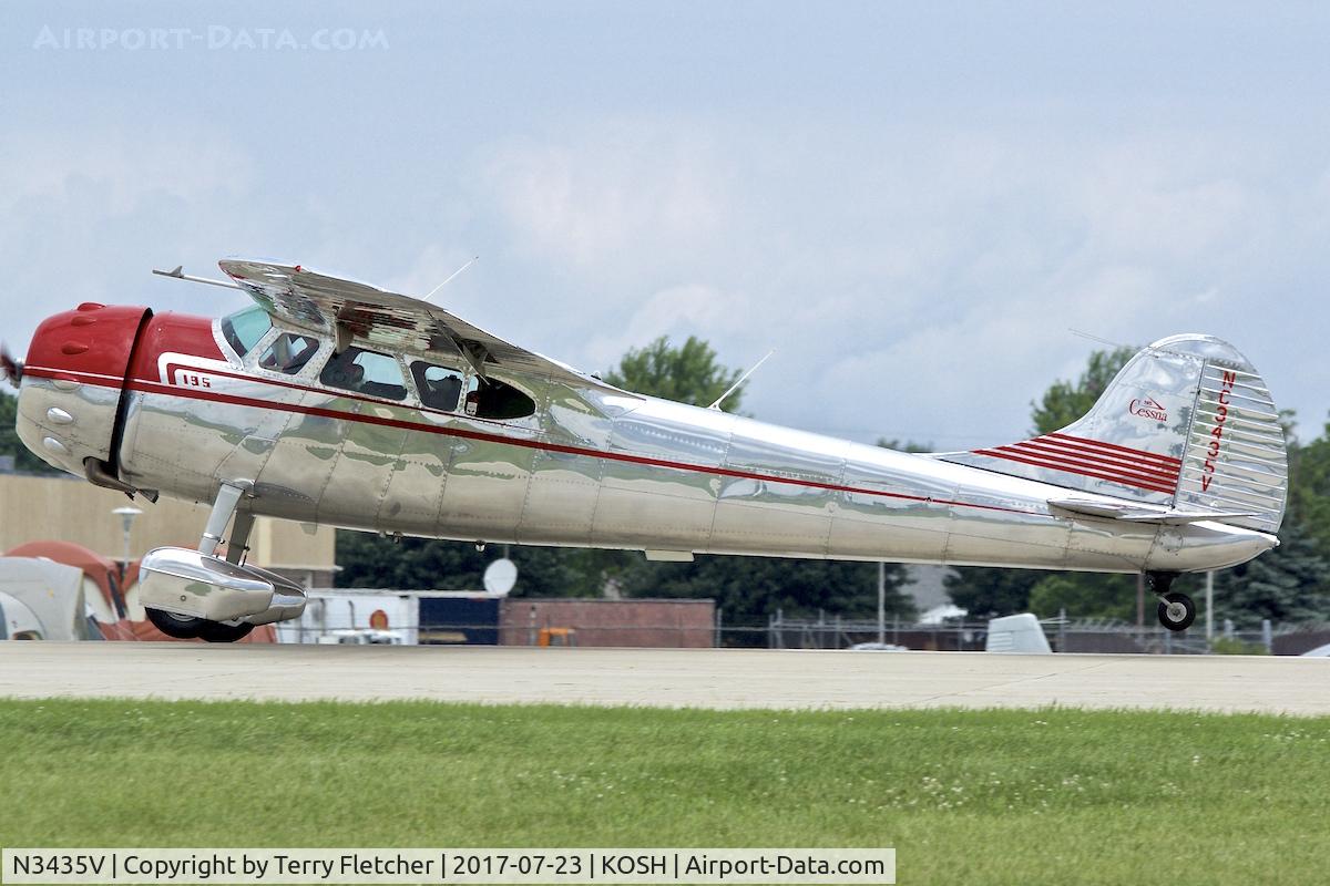 N3435V, 1948 Cessna 195 C/N 7120, At  2017 EAA AirVenture at Oshkosh