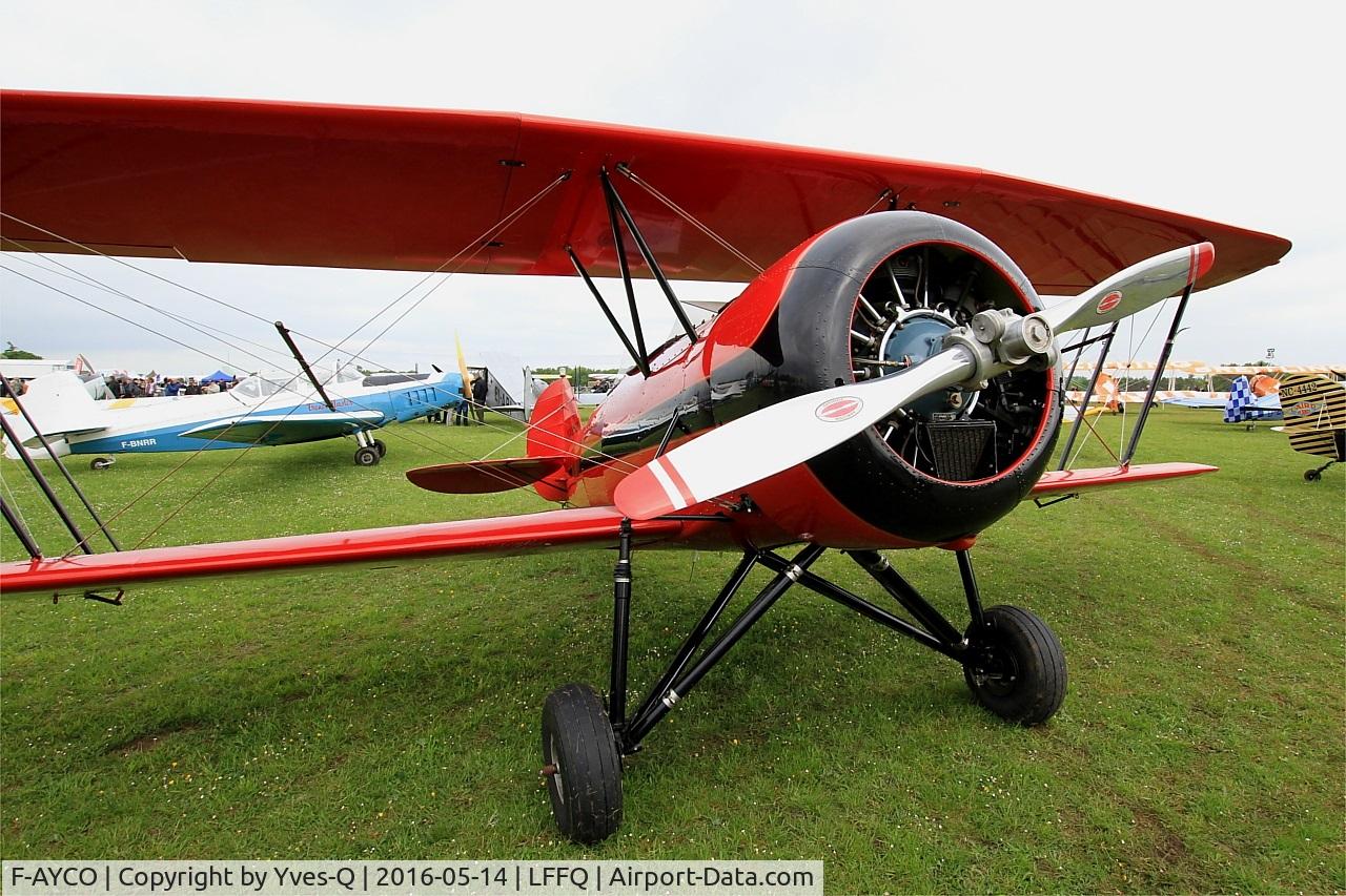 F-AYCO, 1996 WACO Taperwing T-10 Replica C/N 39, WACO Taperwing T-10 Replica, Static display, La Ferté-Alais (LFFQ) air show 2016