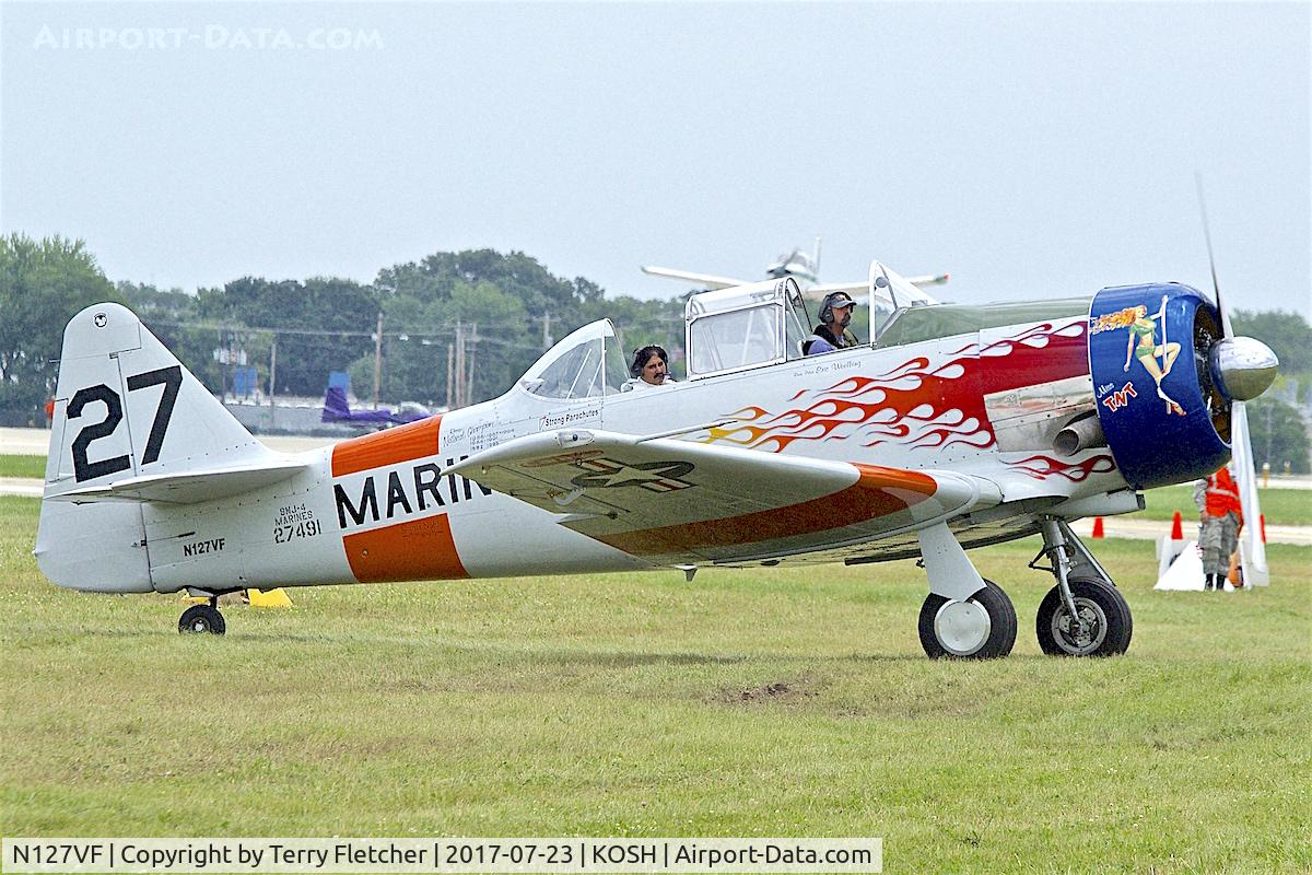 N127VF, 1943 North American AT-6C Texan C/N 88-12827, at 2017 EAA AirVenture at Oshkosh
