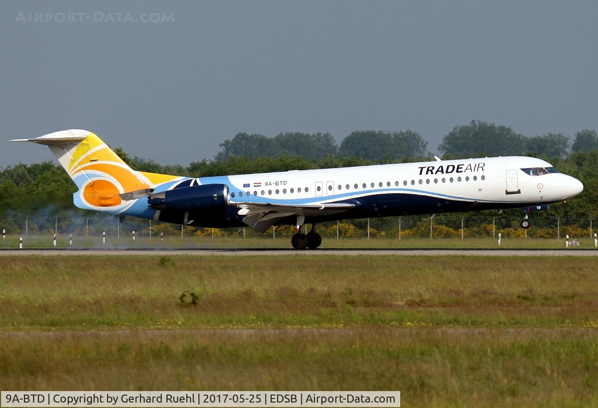 9A-BTD, 1992 Fokker 100 (F-28-0100) C/N 11407, arrival from Manchester