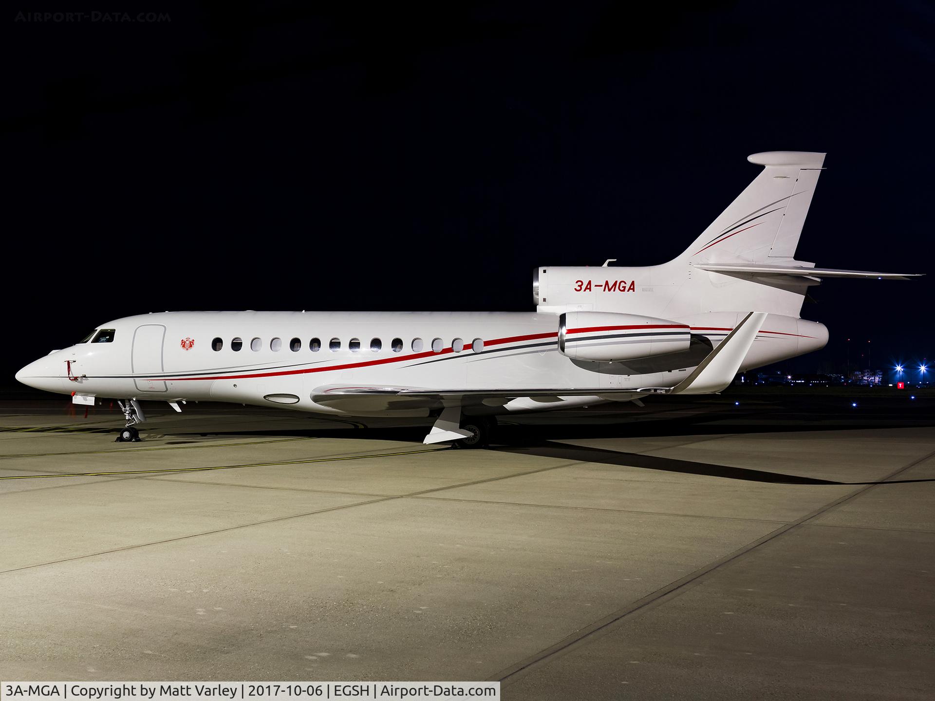 3A-MGA, 2013 Dassault Falcon 7X C/N 200, Sat on the ramp