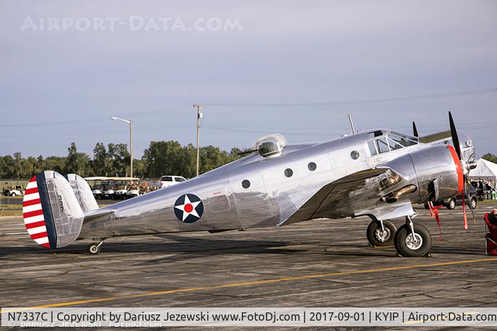 N7337C, 1943 Beech AT-11 Kansan C/N 4597, Beech AT-11 Kansan 