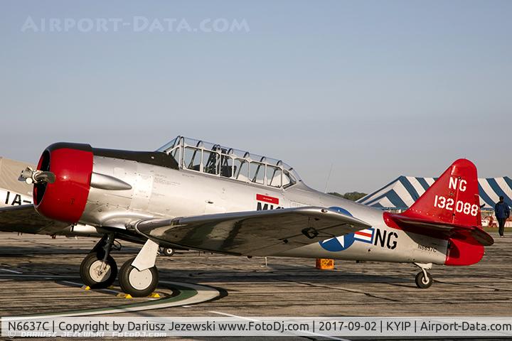 N6637C, North American AT-6B Texan C/N 91072, North American AT-6  Texan  C/N 91072, N6637C