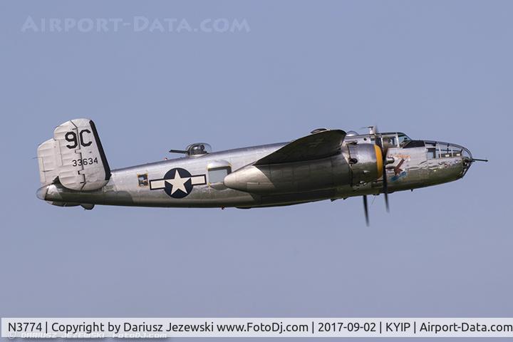 N3774, 1943 North American B-25D Mitchell C/N 100-23960, North American B-25D Mitchell 