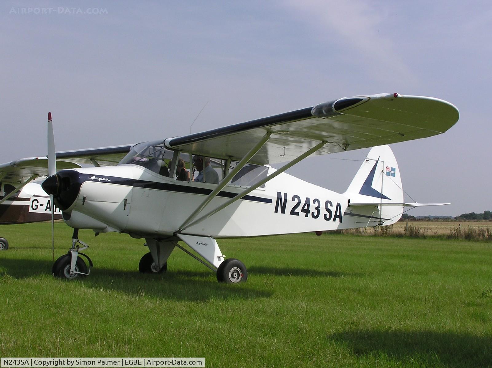 N243SA, 1961 Piper PA-22-108 Colt Colt C/N 22-8376, Piper Tri-Pacer at Leicester