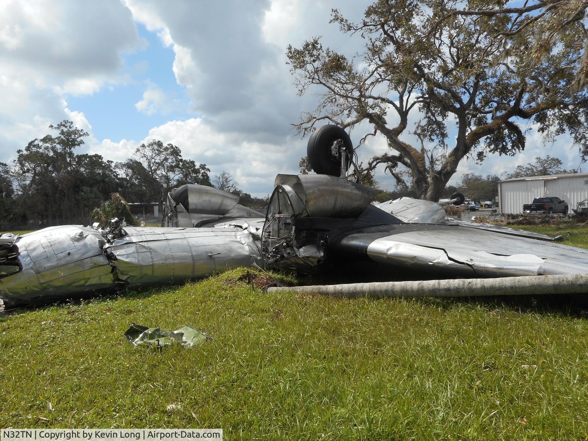 N32TN, 1951 Douglas VC-117D Skytrain C/N 43301, Another photo of N32TN after Hurricane Irma @ LaBelle Airport