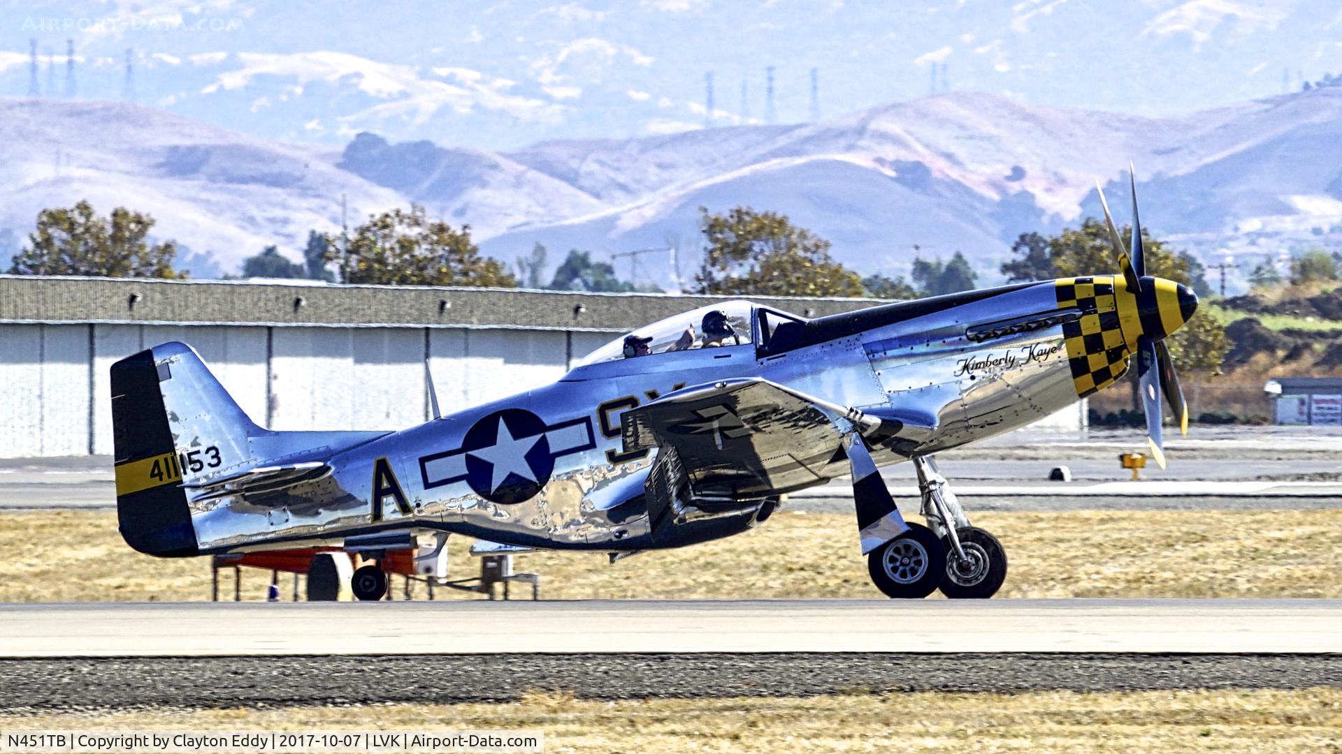 N451TB, 1944 North American F-51D Mustang C/N 44-11153, Livermore Airport California 2017.