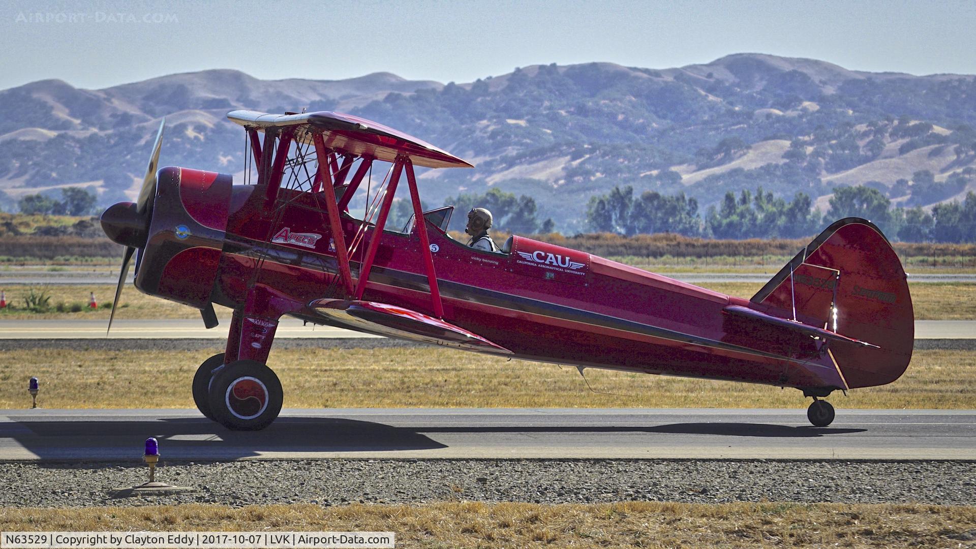 N63529, 1940 Boeing A75N1(PT17) C/N 75-338, Livermore Airport California 2017.