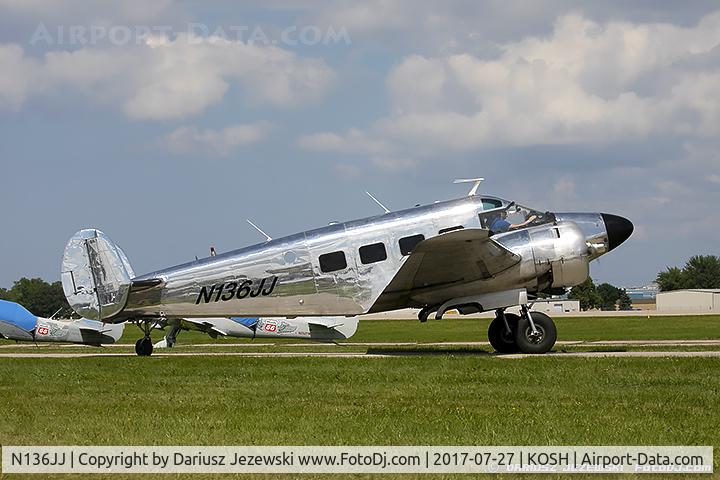 N136JJ, 1957 Beech E18S C/N BA-318, Beech E18S  C/N BA-318, N136JJ
