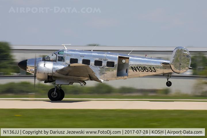 N136JJ, 1957 Beech E18S C/N BA-318, Beech E18S  C/N BA-318, N136JJ