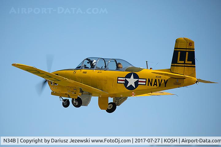 N34B, 1952 Beech B-45 C/N G-17, Beech B45 (T-34A) Mentor  C/N G-17, N34B