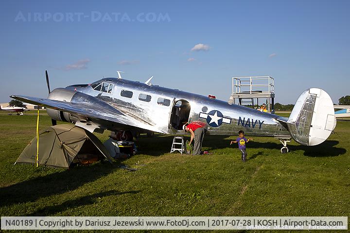N40189, 1943 Beech RC-45J Expeditor C/N 5523, Beech RC-45J Expeditor  C/N 51218, N40189