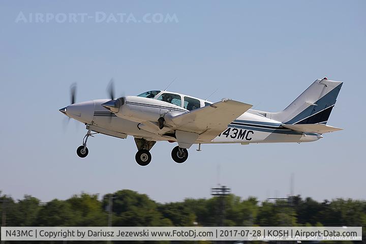 N43MC, 1970 Beech A56TC C/N TG-85, Beech A56TC Baron  C/N TG-85, N43MC