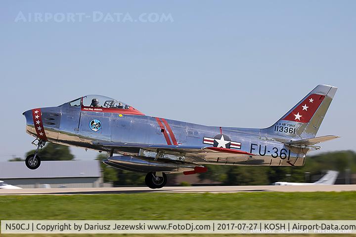 N50CJ, Canadair CL-13B Sabre 6 C/N 1490, Canadair F-86E MK.6 Sabre  C/N 381, N50CJ