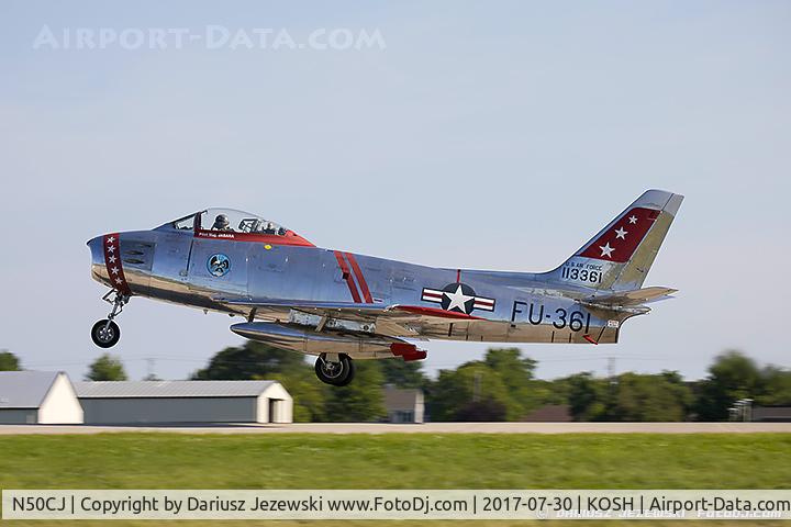 N50CJ, Canadair CL-13B Sabre 6 C/N 1490, Canadair F-86E MK.6 Sabre  C/N 381, N50CJ