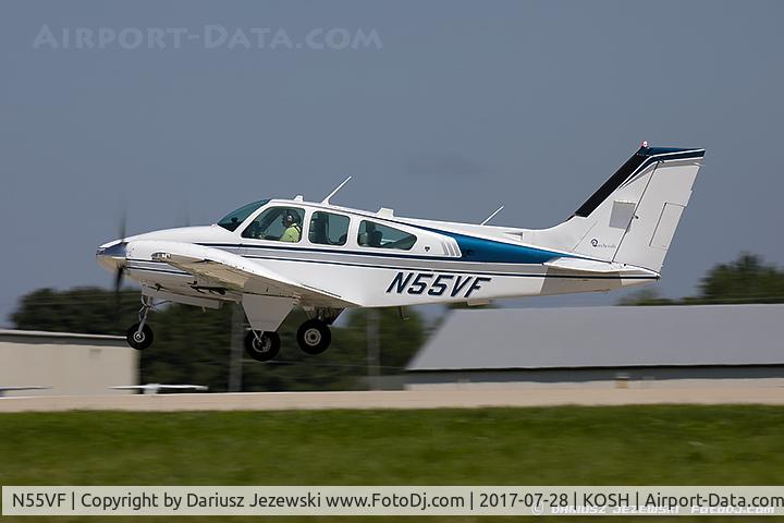 N55VF, 1978 Beech 95-B55 (T42A) Baron C/N TC-2132, Beech 95-B55 Baron (T-42A)  C/N TC-2132, N55VF