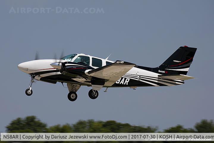 N58AR, 1987 Beech 58 Baron C/N TH-1525, Beech 58 Baron  C/N TH-1525, N58AR