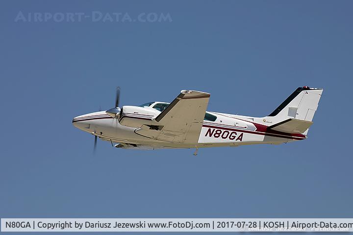 N80GA, 1979 Beech E-55 Baron C/N TE-1169, Beech E55 Bonanza  C/N TE-1169 , N80GA