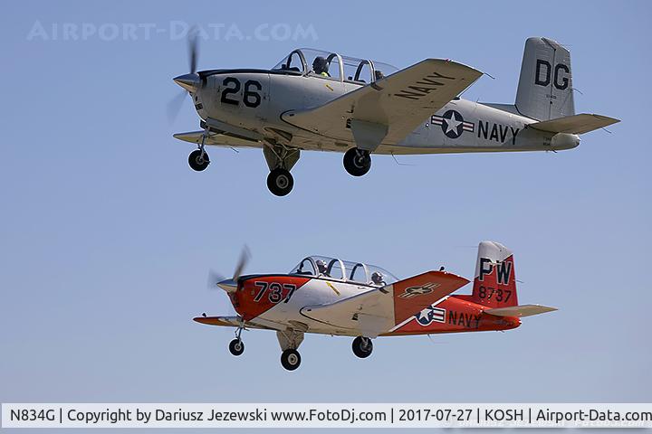 N834G, 1955 Beech (CCF) T-34A (A45) Mentor C/N CCF34-95, Beech A45 (T-34A) Mentor  C/N CCF34-95, N834G