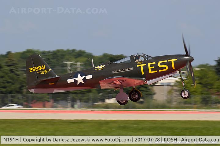 N191H, 1944 Bell P-63A-6-BE Kingcobra C/N 33-11, Bell P-63A-6 Kingcobra  C/N 33-11, NX191H