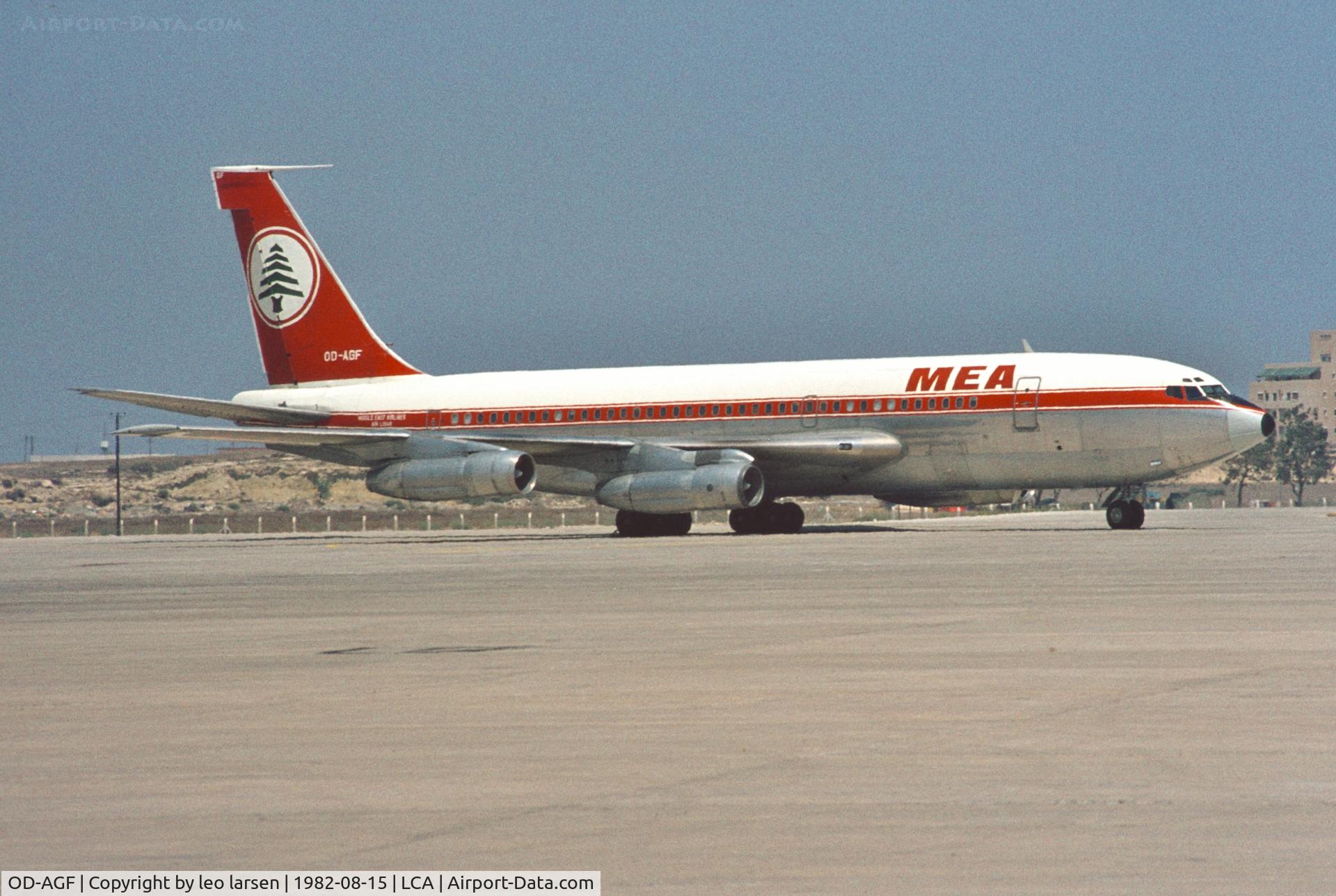OD-AGF, 1965 Boeing 720-047B C/N 18830, Larnaca Cyprus 15.8.1982