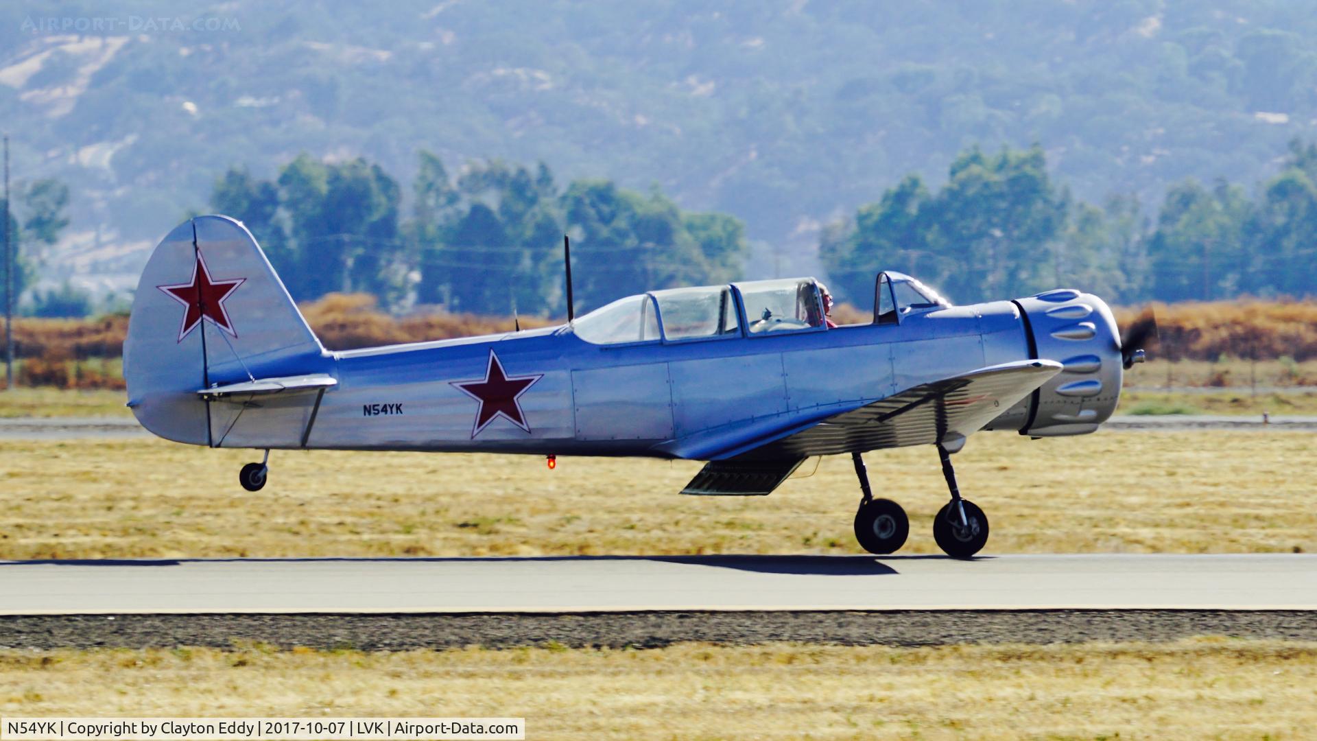 N54YK, 1954 Yakovlev Yak-18 C/N 232012, Livermore Airport California 2017.