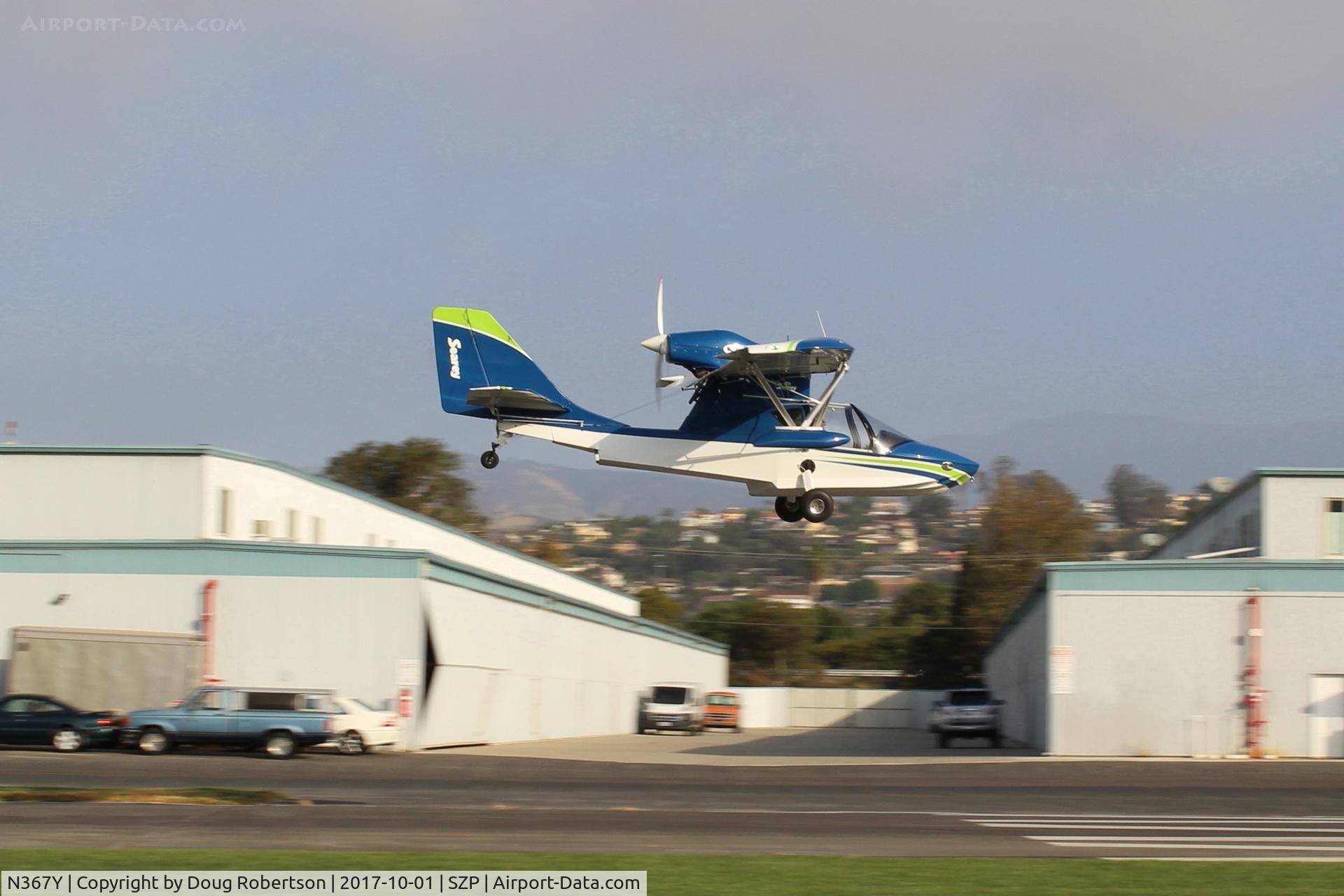 N367Y, 2015 Progressive Aerodyne SeaRey Sport 914 op, C/N 1025, 2015 Progressive Aerodyne Inc. SEAREY SPORT 914 Amphibian operated Experimental class, Rotax 914 115 Hp pusher, on final Rwy 04