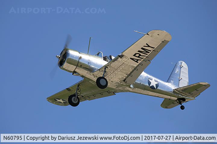 N60795, 1943 Consolidated Vultee BT-13A C/N 10514, Consolidated Vultee BT-13A Valiant  C/N 10514, N60795