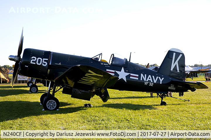 N240CF, 1945 Vought F4U-4 Corsair C/N 9513, Chance Vought F4U-4 Corsair  C/N 9513, NX240CF