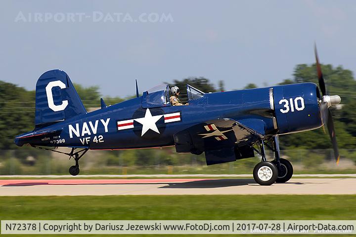 N72378, 1946 Vought F4U-4 Corsair C/N 9542, Chance Vought F4U-4 Corsair  C/N 97388, NX72378