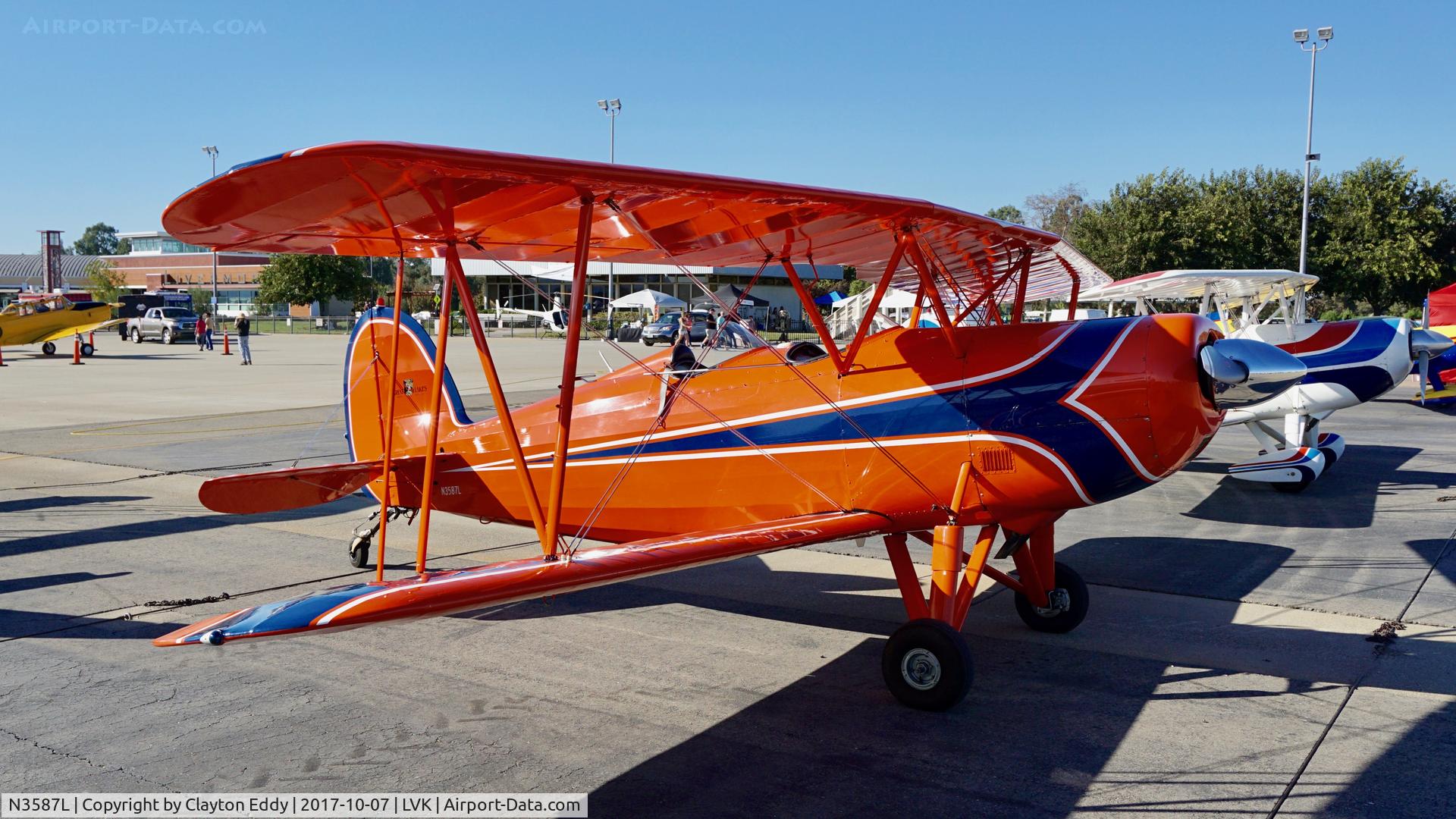 N3587L, 1978 Great Lakes 2T-1A-2 Sport Trainer C/N 0809, Livermore Airport California 2017.