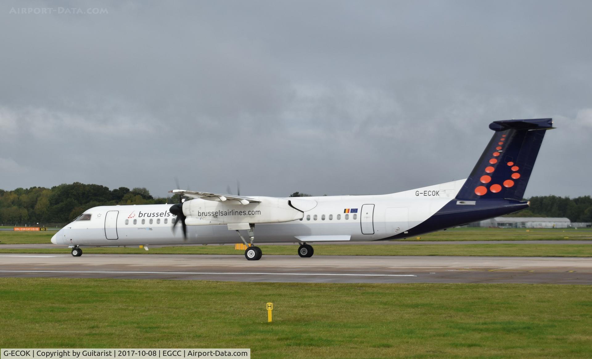 G-ECOK, 2008 Bombardier DHC-8-402Q Dash 8 C/N 4230, At Manchester