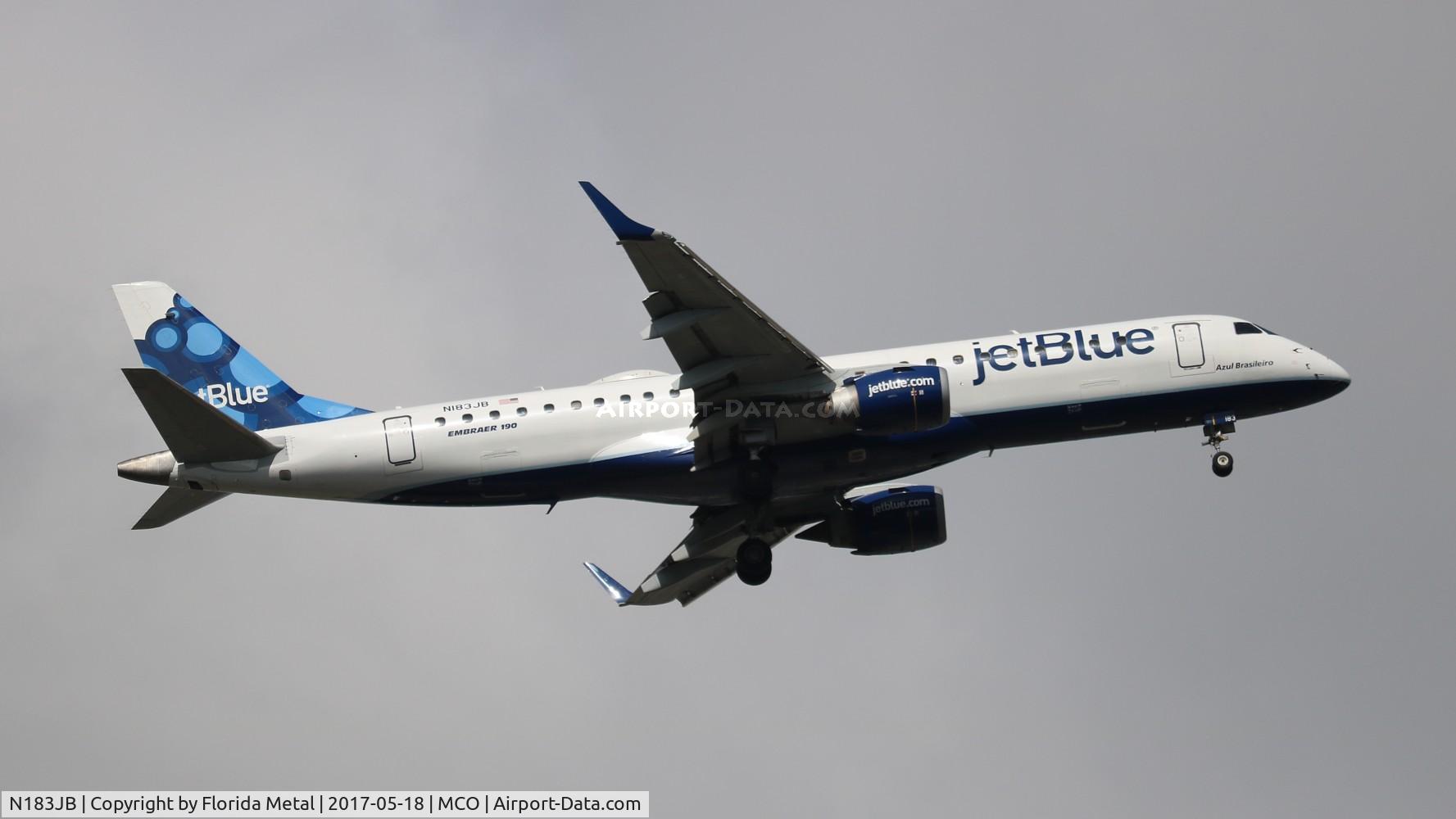 N183JB, 2005 Embraer 190AR (ERJ-190-100IGW) C/N 19000007, Jet Blue