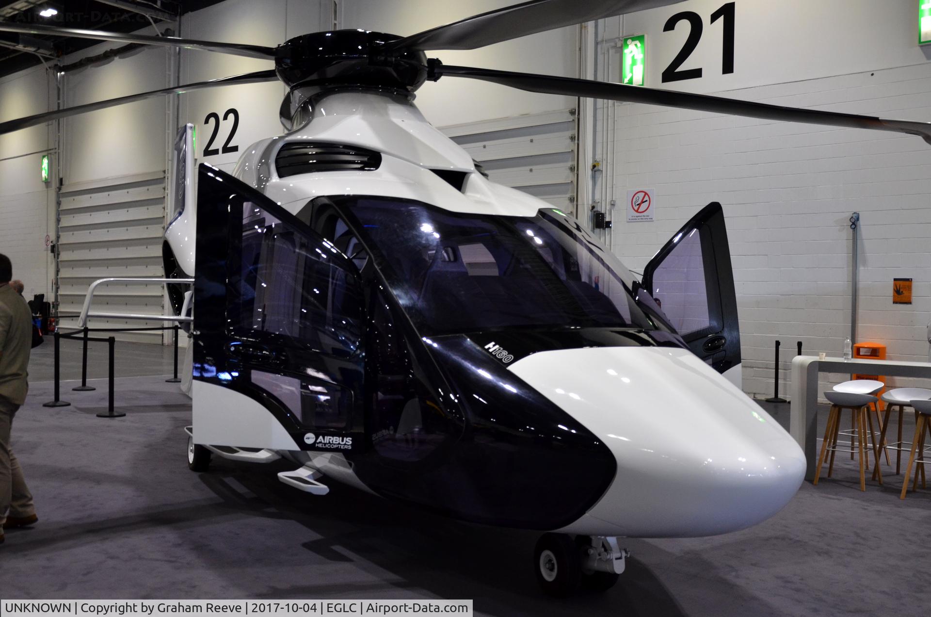 UNKNOWN, Helicopters Various C/N unknown, Airbus Helicopters H160, on display at Helitech 2017 in the ExCel Centre, London.