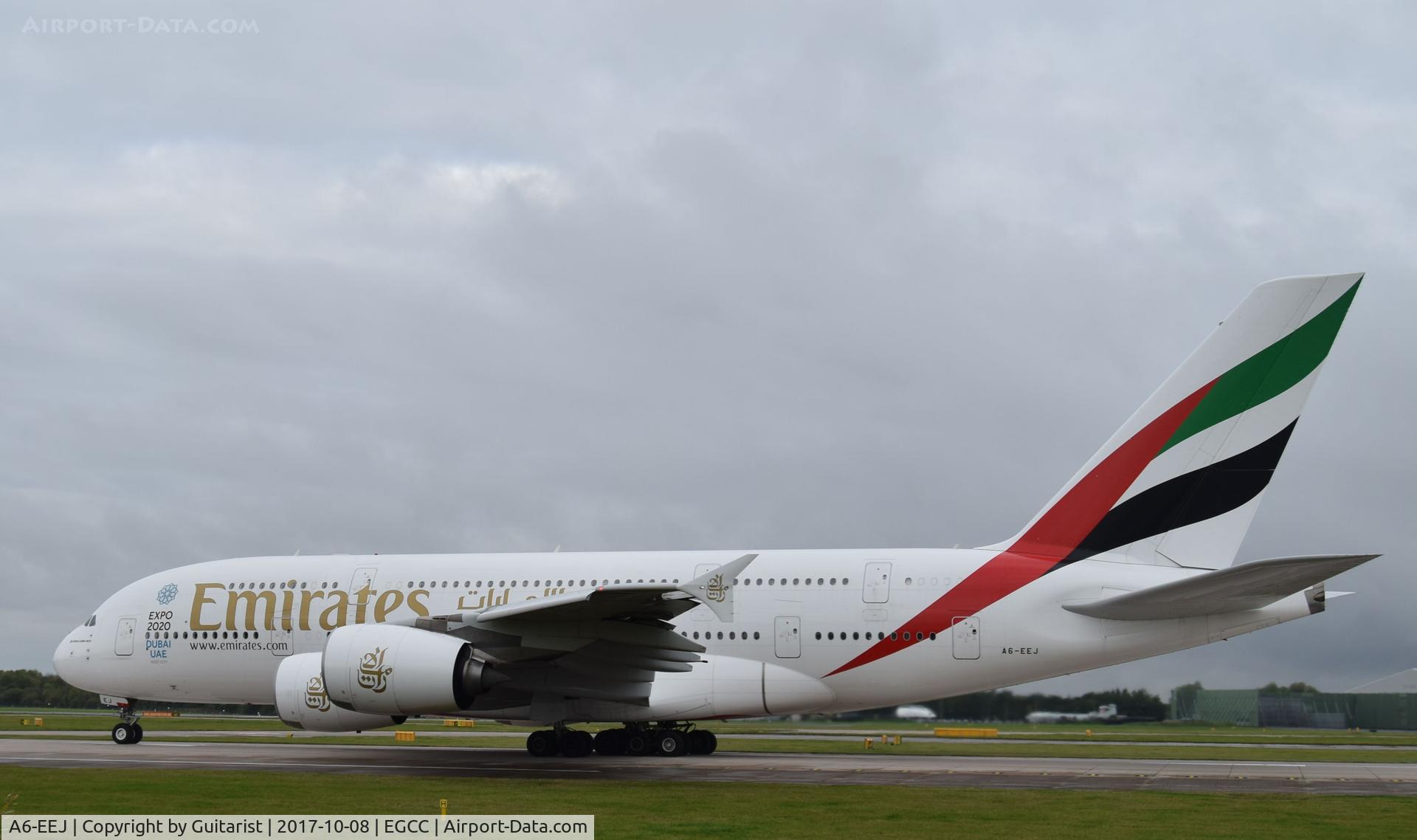 A6-EEJ, 2013 Airbus A380-861 C/N 127, At Manchester