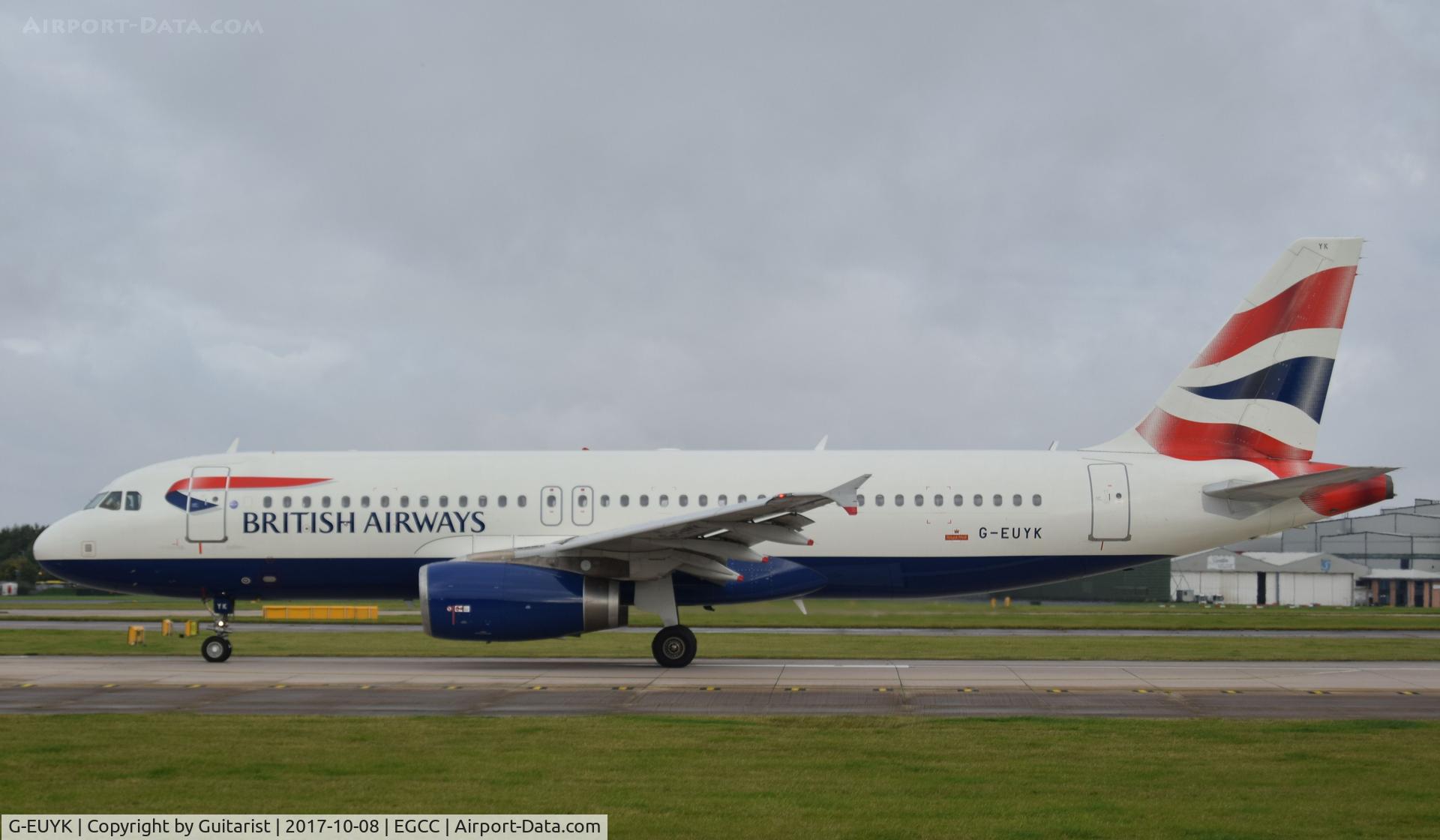 G-EUYK, 2010 Airbus A320-232 C/N 4551, At Manchester