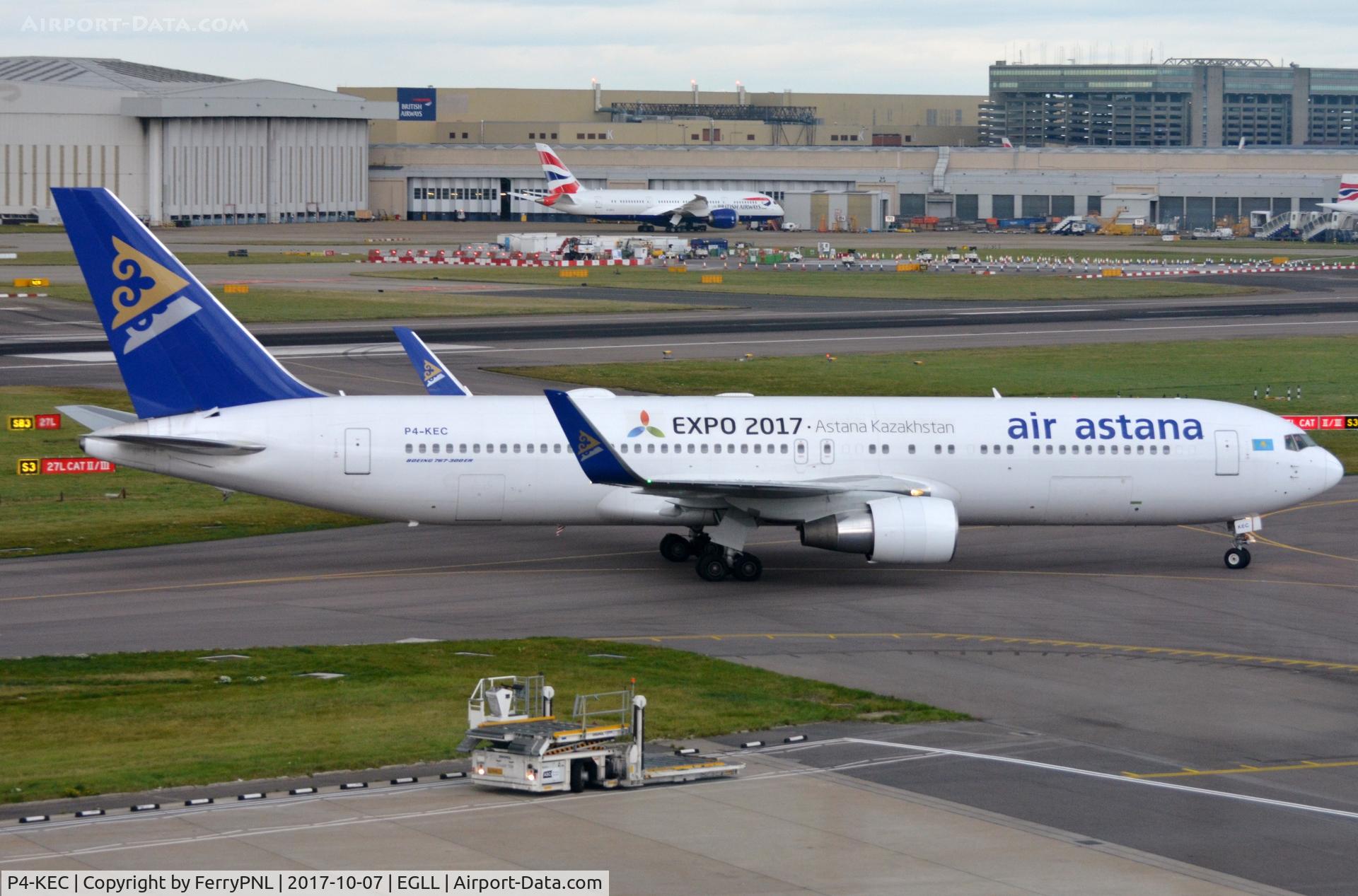 P4-KEC, 2014 Boeing 767-3KY(ER) C/N 42223, Air Astana B763 heading for T4