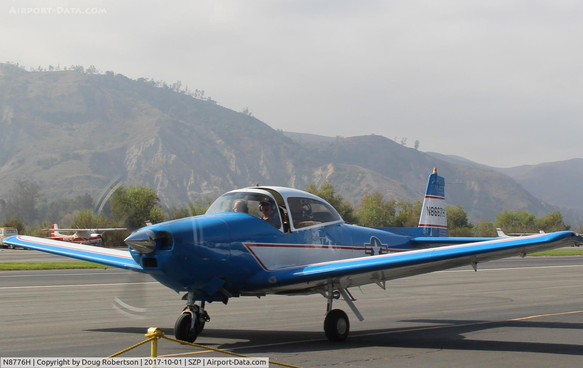 N8776H, 1947 North American Navion C/N NAV-4-776, 1947 North American NAVION, Continental IO-520 285 Hp upgrade, taxi to Rwy 22-Young Eagles flight
