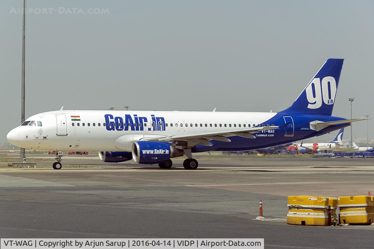 VT-WAG, 2008 Airbus A320-214 C/N 3597, Taxiing out for departure from IGIA T-1.