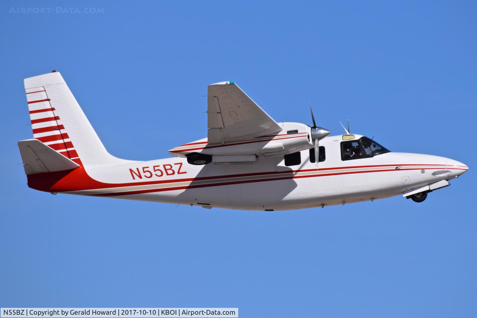 N55BZ, 1961 Aero Commander 500-B C/N 500B-1041-42, Departing RWY 10R.
