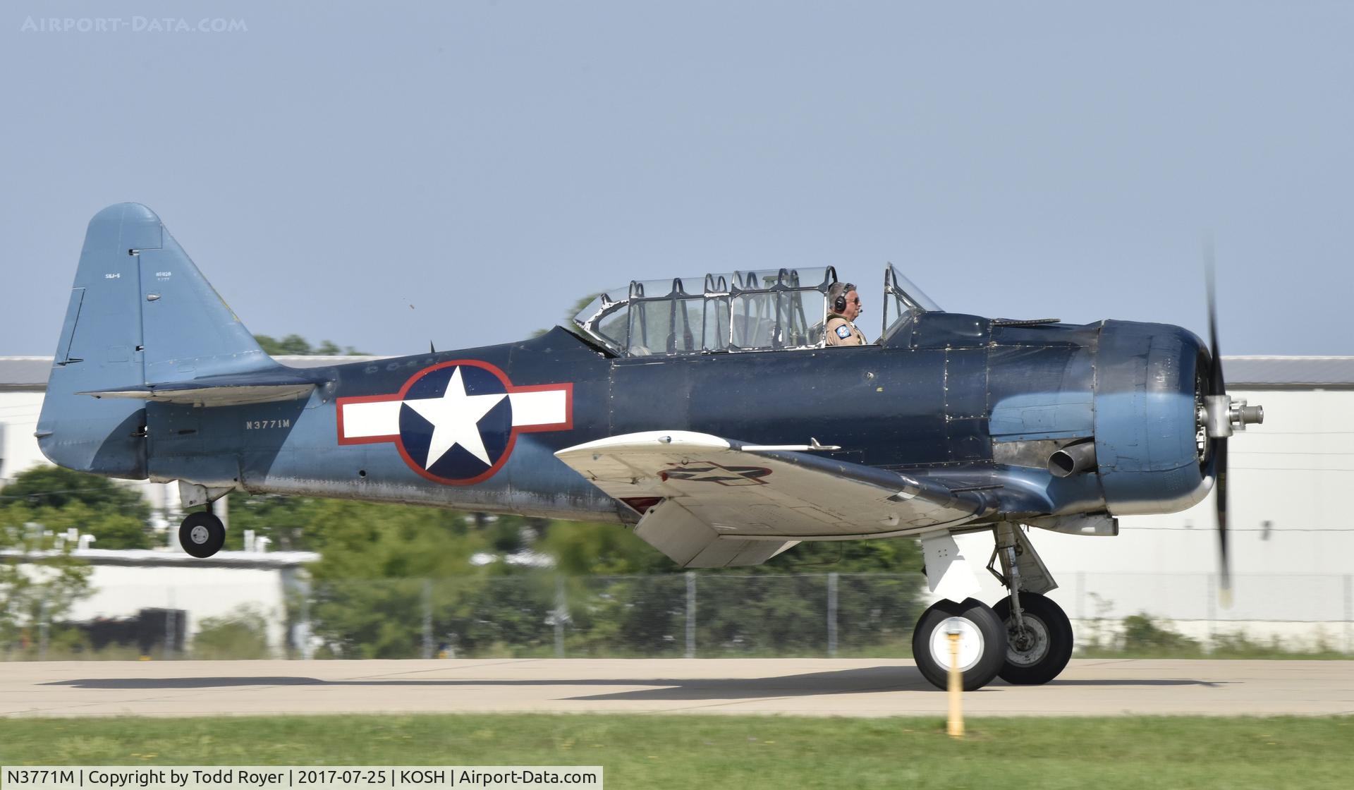 N3771M, North American SNJ-5C (AT-6D) Texan Texan C/N 88-17109, Airventure 2017