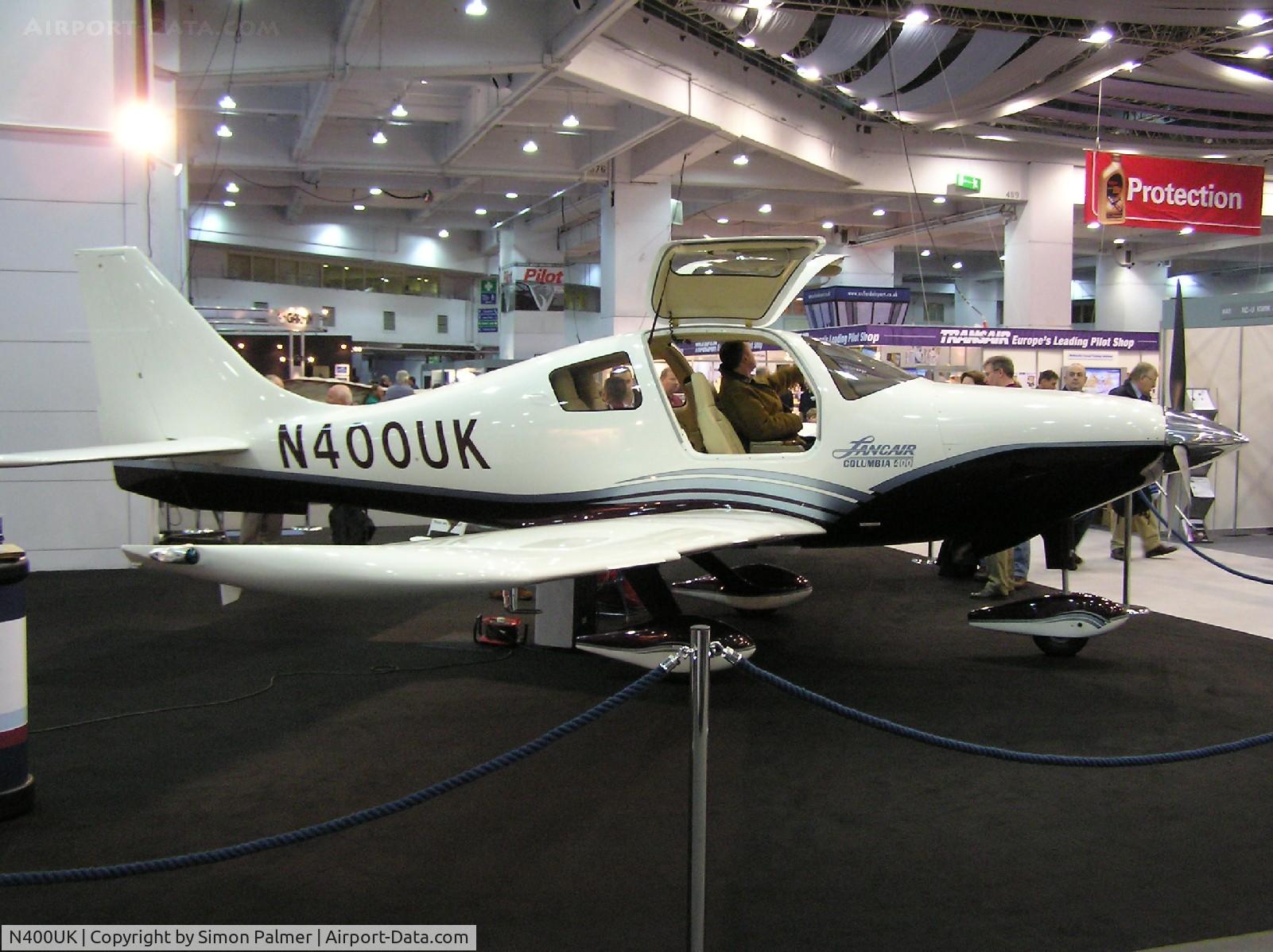 N400UK, 2005 Lancair LC41-550FG C/N 41062, Lancair exhibited at Earls Court in central London