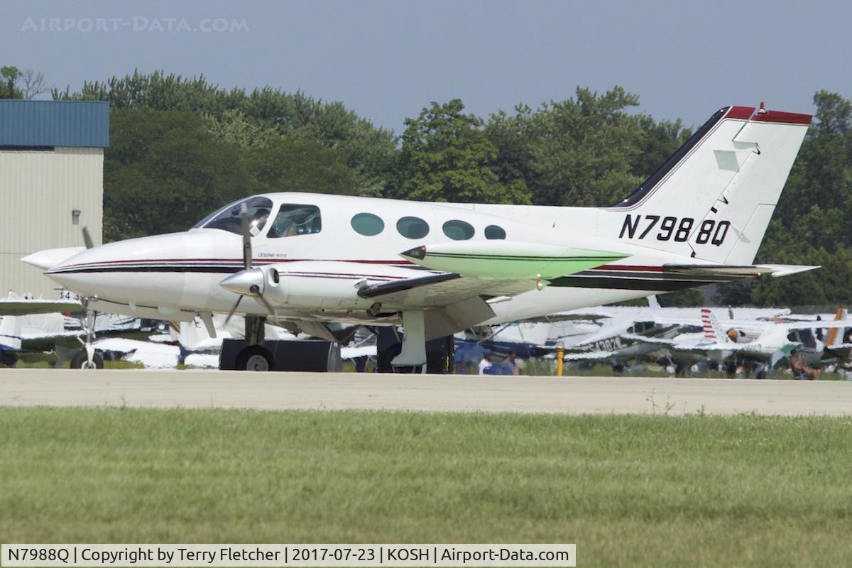 N7988Q, 1971 Cessna 401B C/N 401B0207, at 2017 EAA AirVenture at Oshkosh