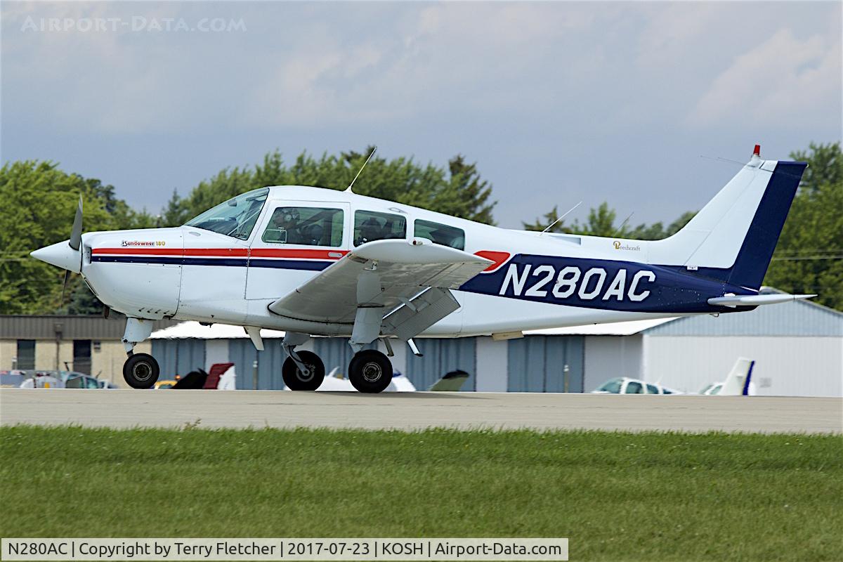 N280AC, 1979 Beech C23 Sundowner 180 C/N M-2197, at 2017 EAA AirVenture at Oshkosh