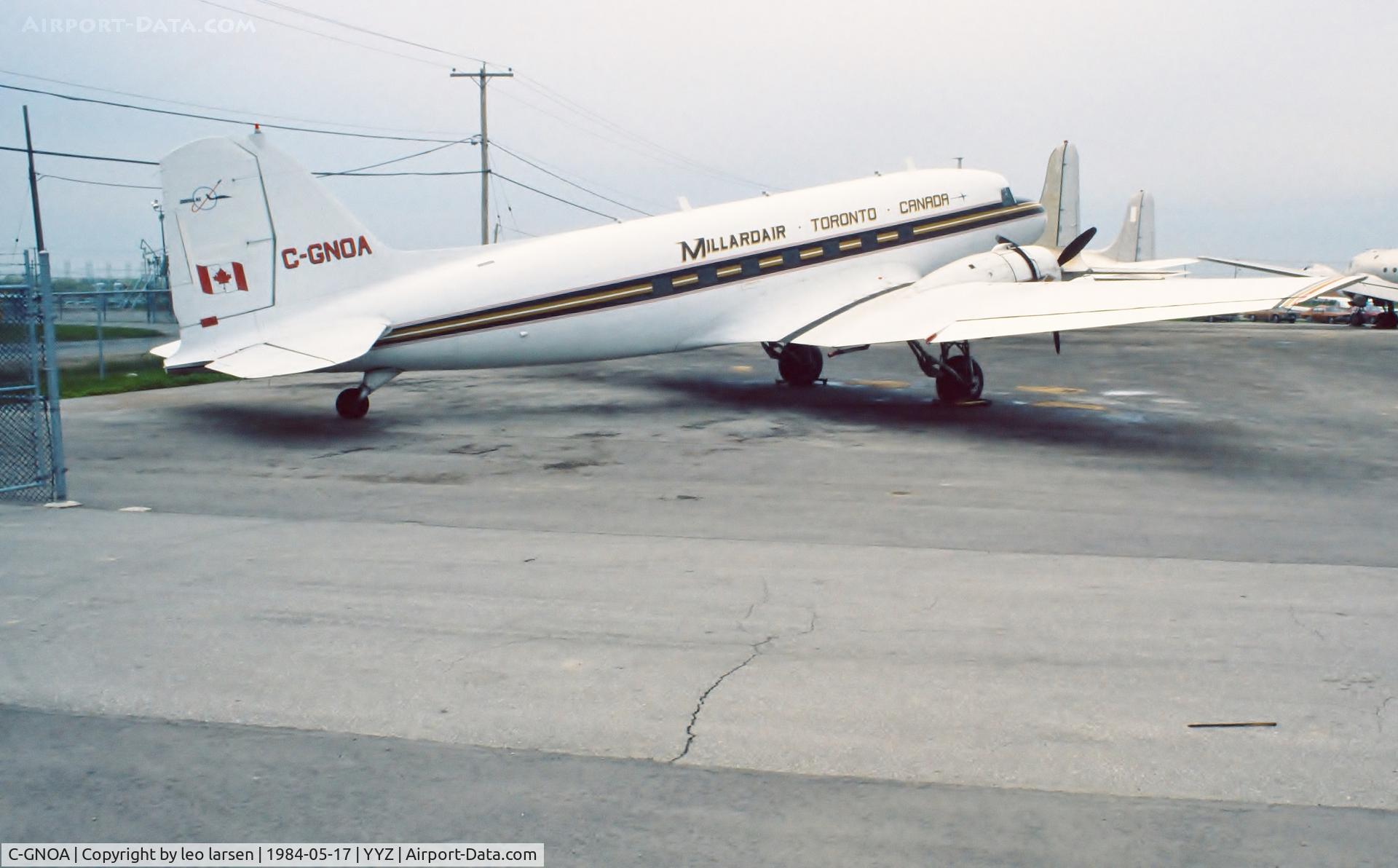 C-GNOA, 1943 Douglas C-47A-DL C/N 19627, Toronto 17.5.1984