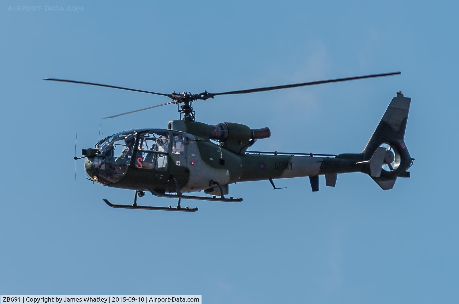 ZB691, Westland SA-341B Gazelle AH1 C/N WA2006, Near Stonehenge