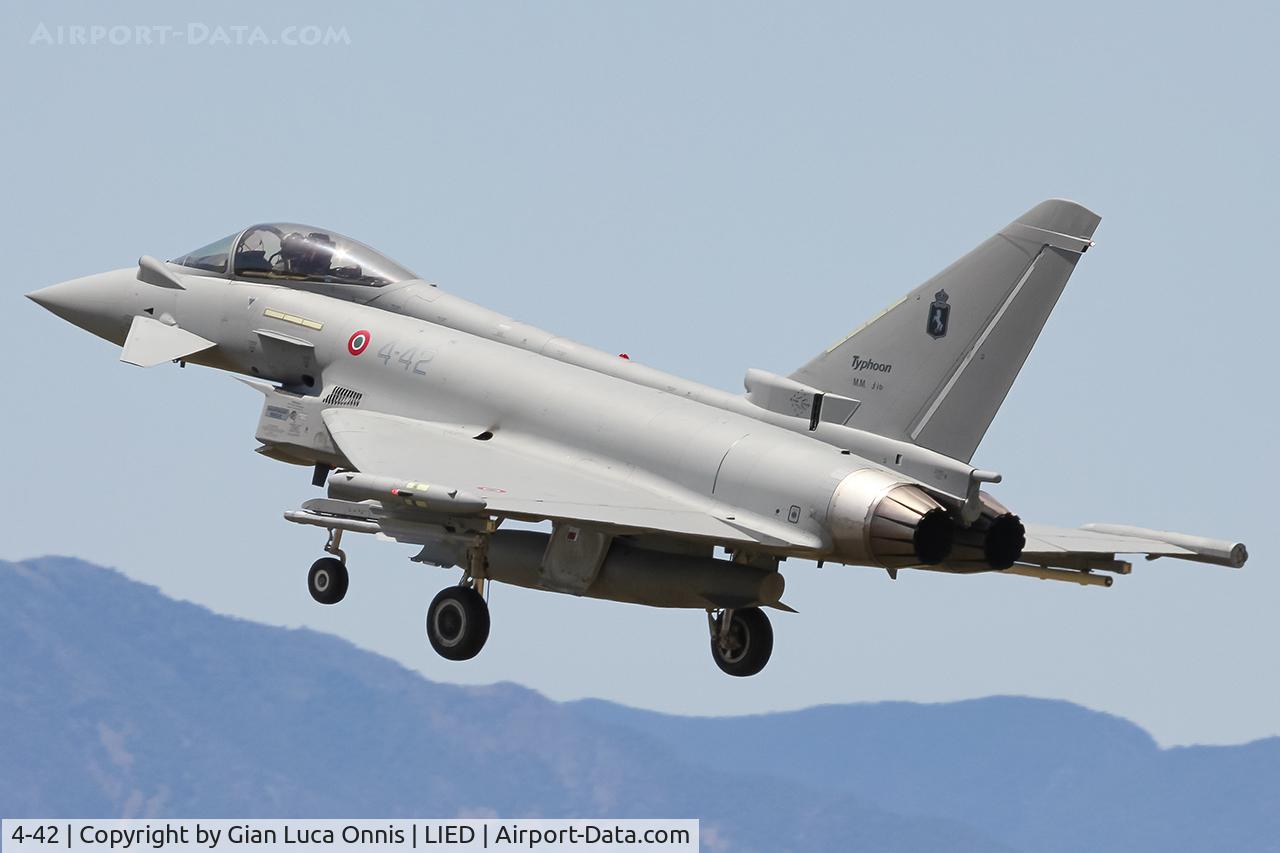 4-42, Eurofighter EF-2000 Typhoon S C/N MM7313/IS048, LANDING