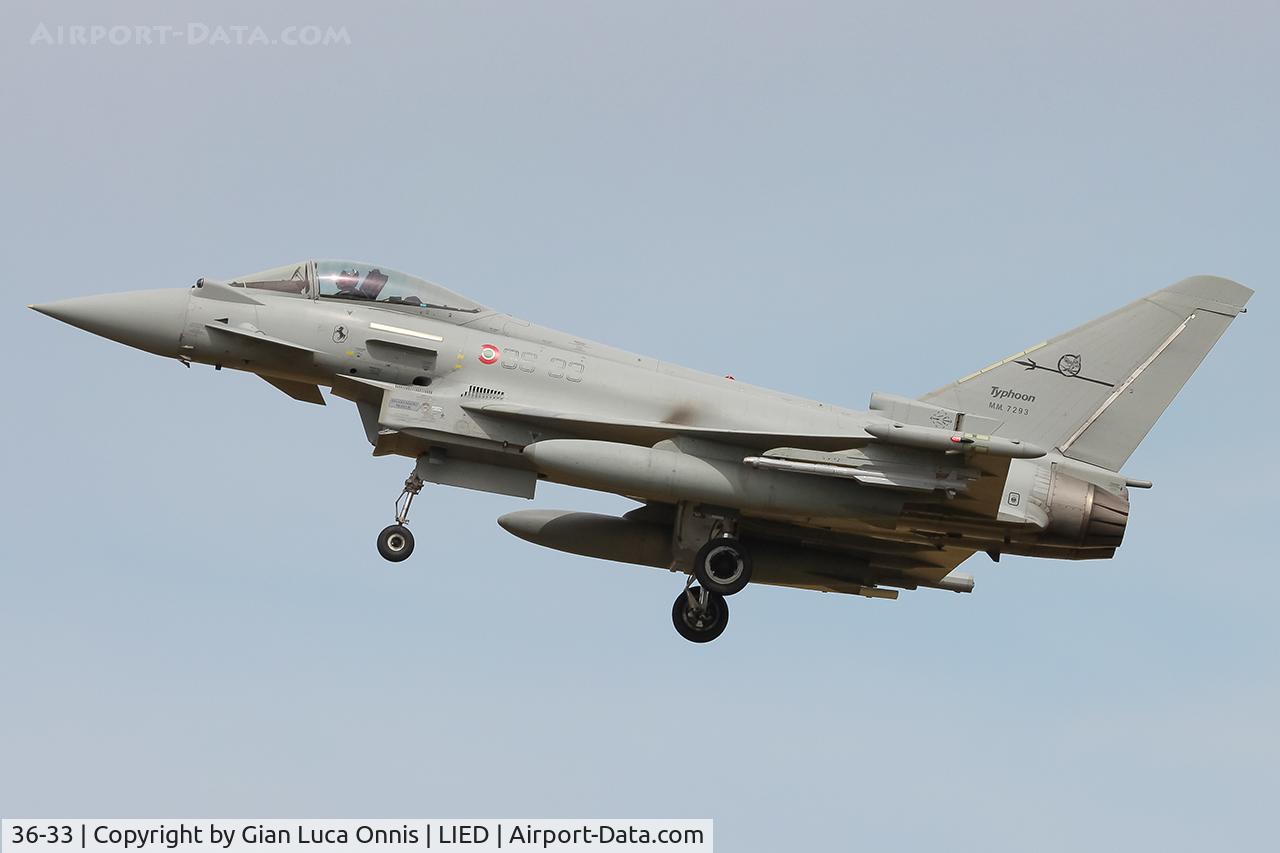 36-33, Eurofighter EF-2000 Typhoon S C/N MM7293/IS025, LANDING