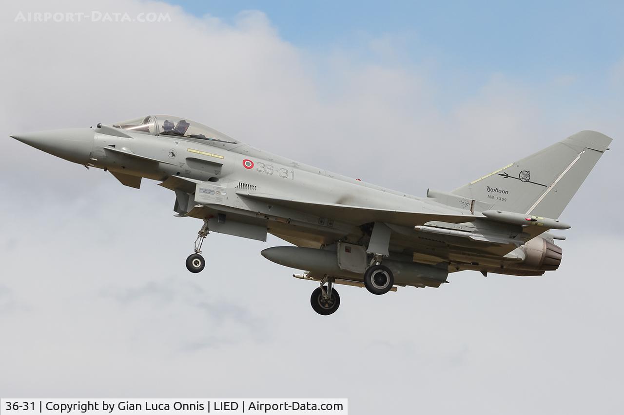 36-31, Eurofighter EF-2000 Typhoon S C/N MM7309/IS041, LANDING